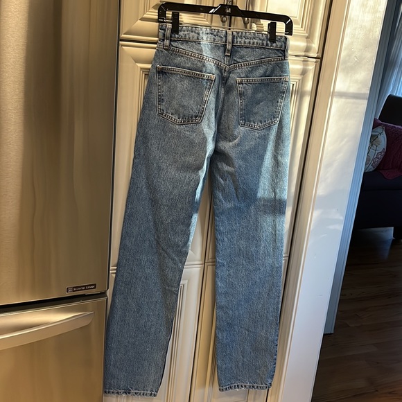 ZARA -THE STRAIGHT FULL LENGTH ZW JEANS LIMITED EDITION- SZ 2 button fly - Picture 3 of 5